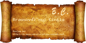 Brassoványi Cintia névjegykártya